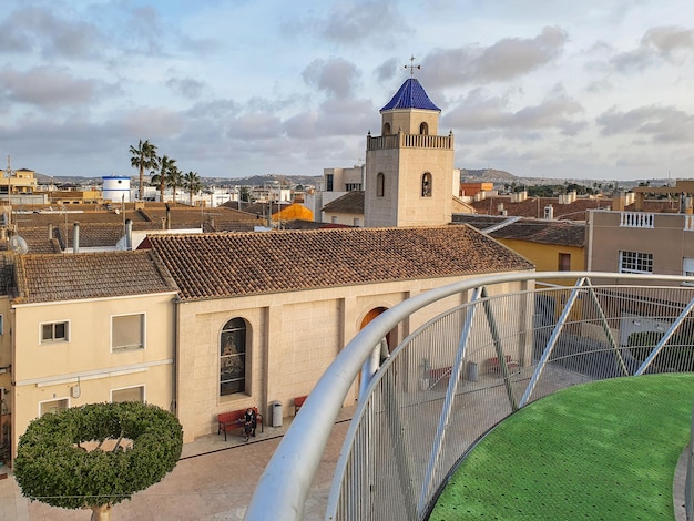 Vega Baja del Segura Daya Vieja La Plaza del Leon palmera centenaria e iglesia