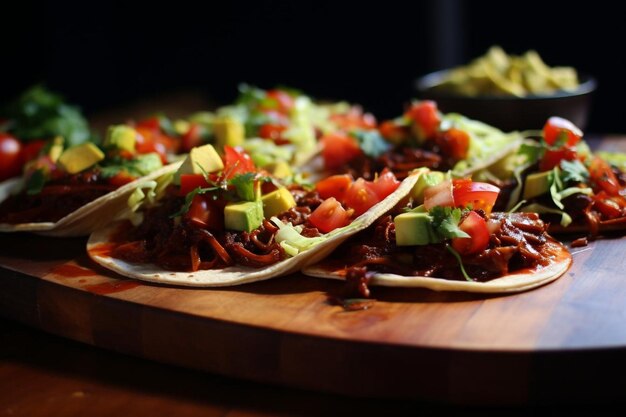 Vegan BBQ Pulled Mushroom Tacos con cavolo di avocado