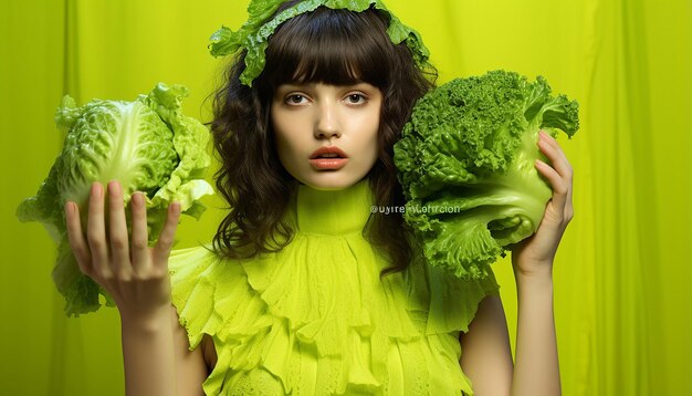 Vegani Veri Cristiani Concetto Stile Anni '80 Verde Acido Creativo Fantasioso Stimolante A