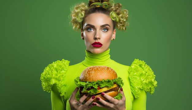 Vegani Veri Cristiani Concetto Stile Anni '80 Verde Acido Creativo Fantasioso Stimolante A