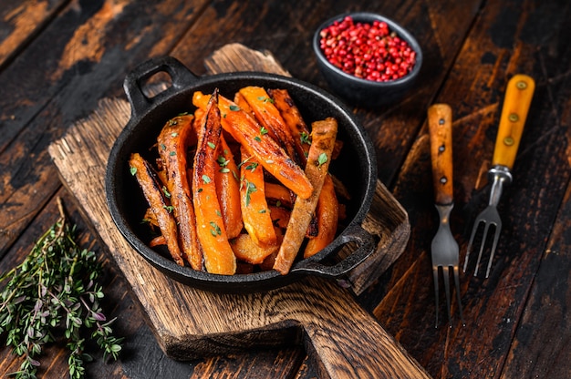 Vegetariano Patate fritte al forno al forno