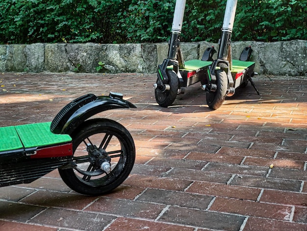 Veicolo scooter elettrico a noleggio ecologico