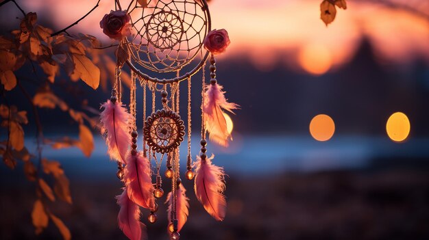 Velvety Dusk Serenity Dreamcatcher (Catturatore di sogni)