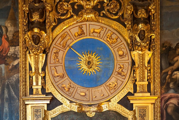 Venezia, Italia. Particolare dell'Orologio Astronomico di Palazzo Ducale