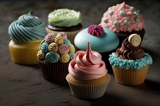 Vengono visualizzati cupcakes dolci