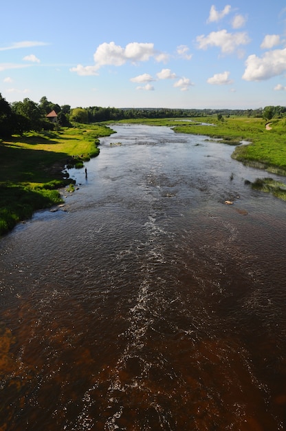 Ventas Rumba Cascata sul fiume Venta. Kuldiga, Lettonia.