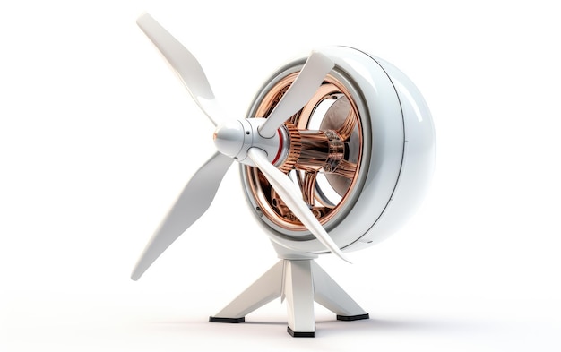 Ventilatore di ricarica per turbine eoliche su sfondo trasparente PNG bianco o trasparente