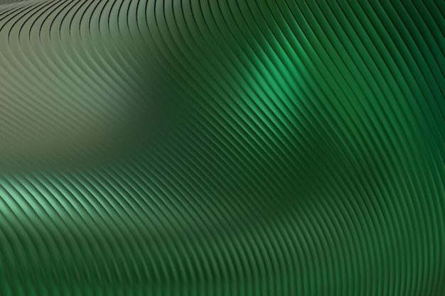 Verde astratto muro onda architettura astratto sfondo 3d rendering, sfondo verde per la presentazione