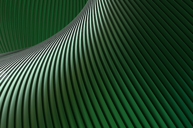 Verde astratto muro onda architettura astratto sfondo 3d rendering, sfondo verde per la presentazione