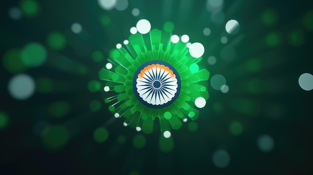 Verde blu navy kesari zafferano colore India bandiera simbolo astratto sfondo Generativo ai