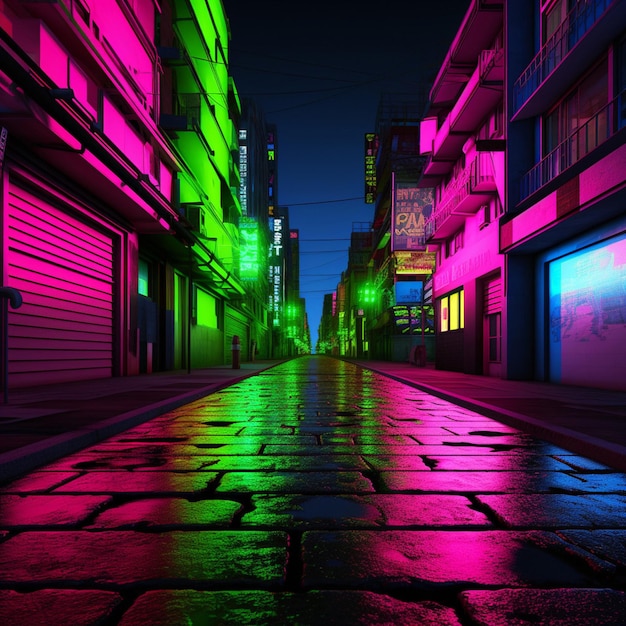 Verde neon contro rosa caldo di alta qualità ultra hd 8k hdr