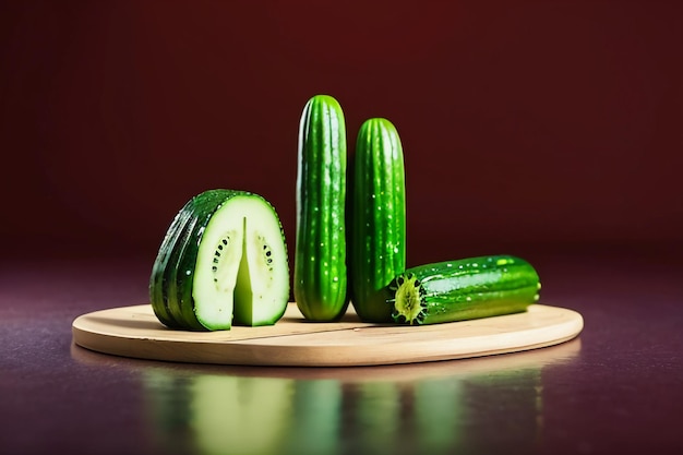 Verdi cetriolo verdura nutriente delizioso cibo fresco carta da parati illustrazione di sfondo