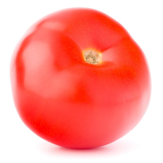 Verdura del pomodoro isolata sul ritaglio del fondo bianco