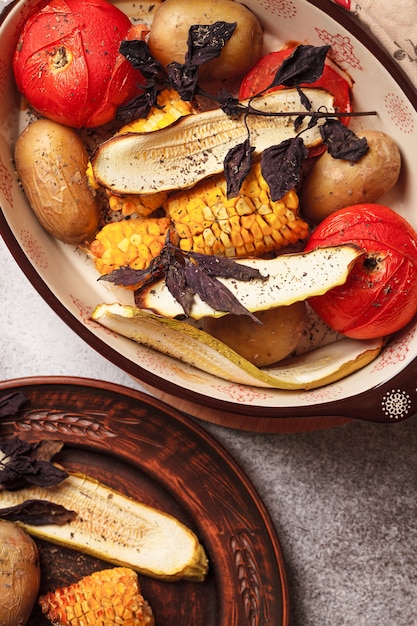 Verdure al forno sane in padella