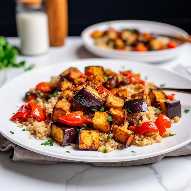 Verdure Arrostite Con Quinoa E Tofu