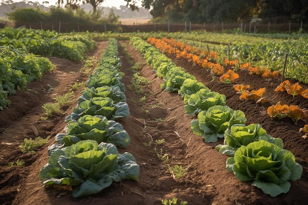 Verdure coltivate in campo con Veget