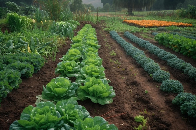 Verdure coltivate in campo con Veget