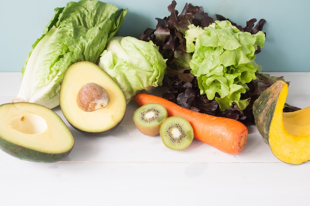 Verdure e frutta, concetto di cibo sano