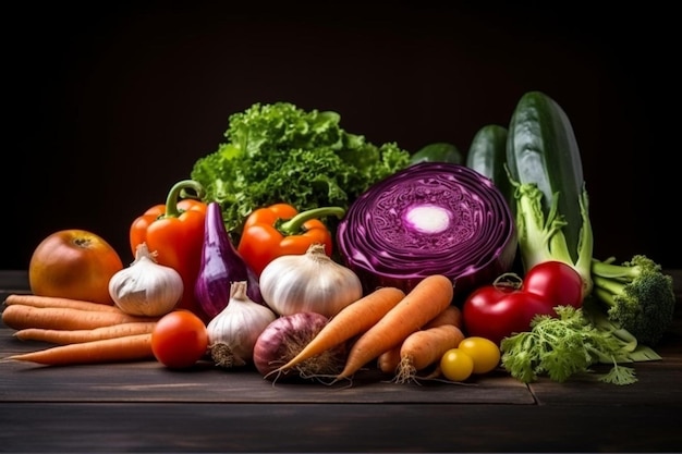 verdure fresche appena comprate in un supermercato e messe su un bancone della cucina