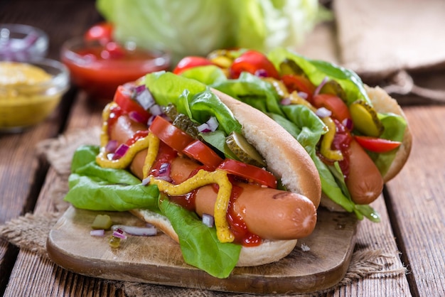 Verdure fresche per hot dog