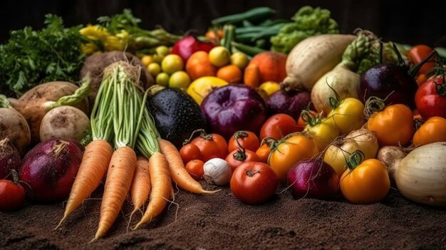 Verdure fresche per una dieta sana Immagine generata dall'intelligenza artificiale