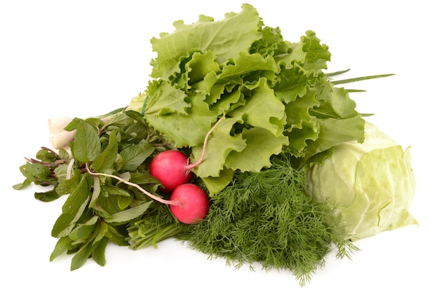 Verdure isolate su bianco