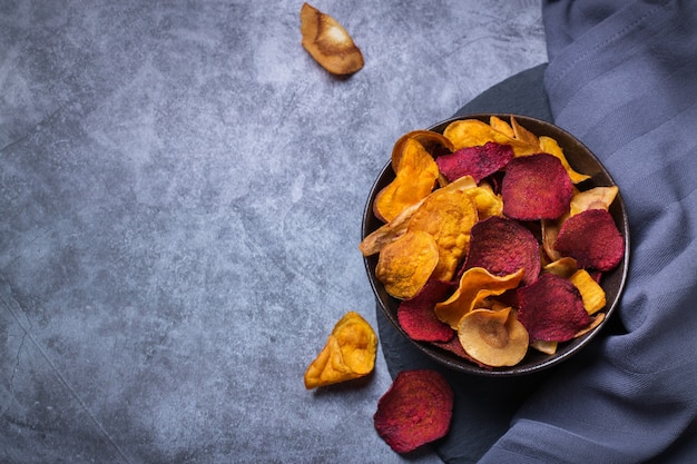 Verdure secche Patate dolci disidratate Pastinaca Chips di barbabietola Spuntini