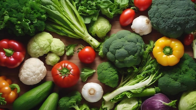 Verdure verdi a piatto per una dieta sana