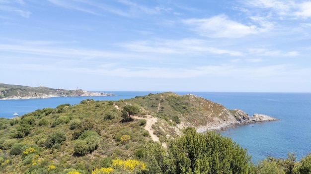 Vermeille costa mediterranea nella costa meridionale dei Pirenei orientali in Languedoc-Roussillon Francia