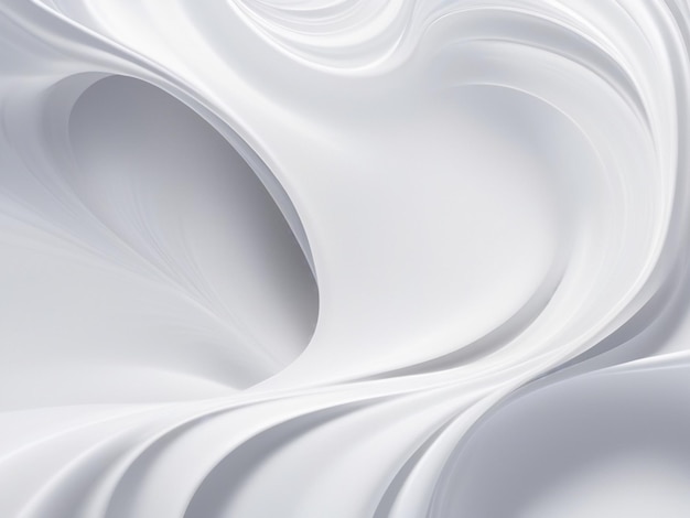 Vernice bianca liquida marmorizzata consistenza fluido di sfondo 3D rendering forme d'onda