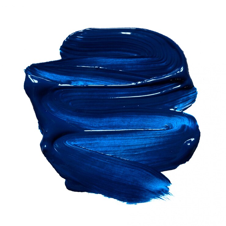 Foto vernice strutturale blu su bianco