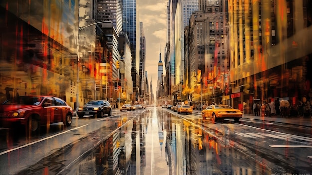 Verticale della 5th Avenue di New York City