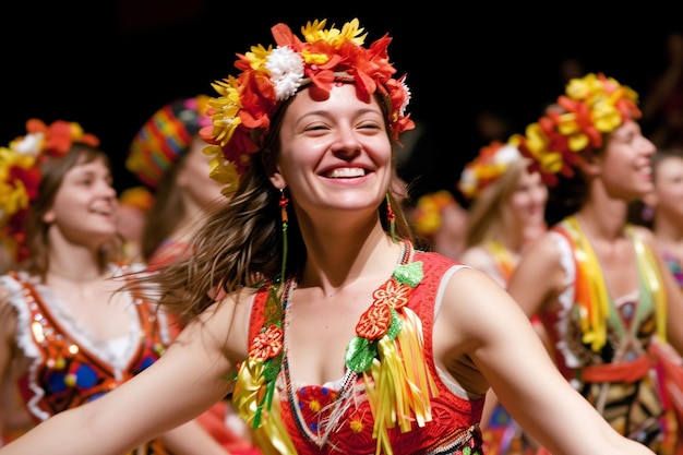 Veste di spettacolo allegre sono ragazze sorridenti