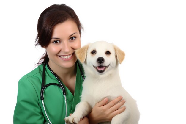 veterinario con cane AI Generative