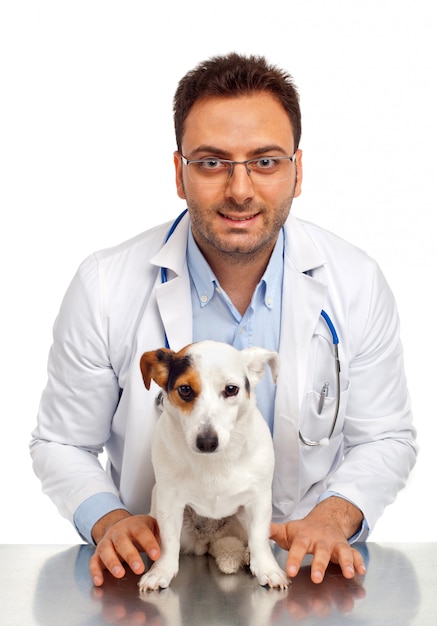 Veterinario e cane