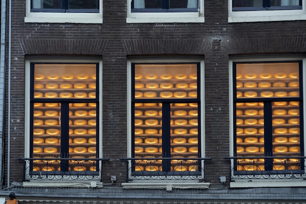 Vetrina del negozio di formaggi di Amsterdam