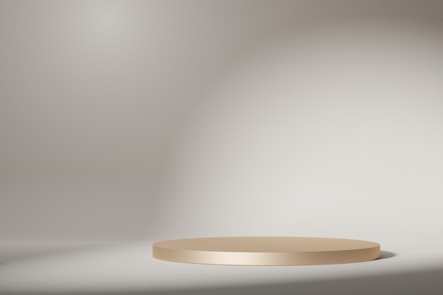 Vetrina della piattaforma astratta 3d per la presentazione di prodotti e cosmetici Golden Podium per la pubblicità