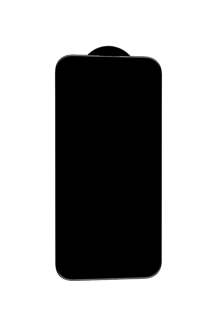 Foto vetro protettivo per telefono di ultimo modello su sfondo isolato e bianco