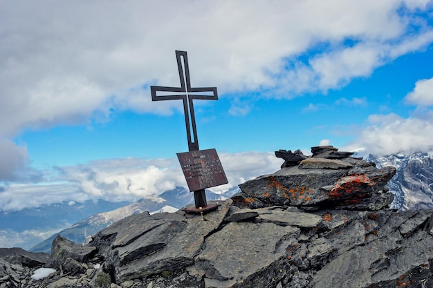 Vetta della montagna nelle Alpi italiane