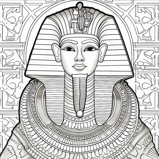 Vettore antico Egitto dio vintage logo linea concetto artistico colore nero e bianco illustrazione disegnata a mano