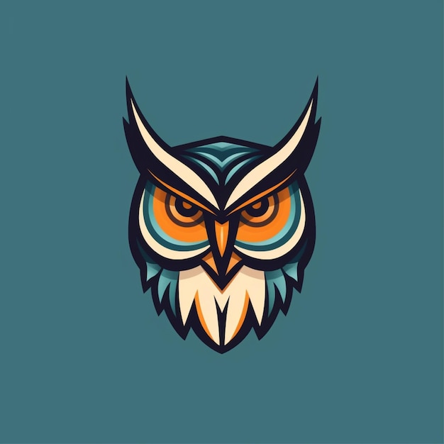 vettore del logo color owl piatto