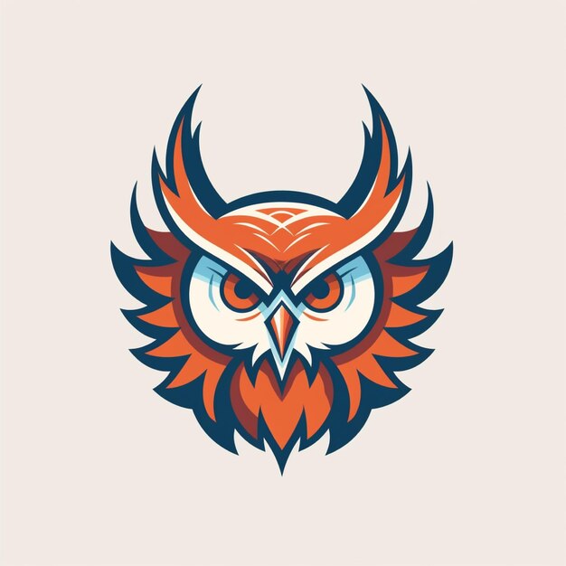 vettore del logo color owl piatto