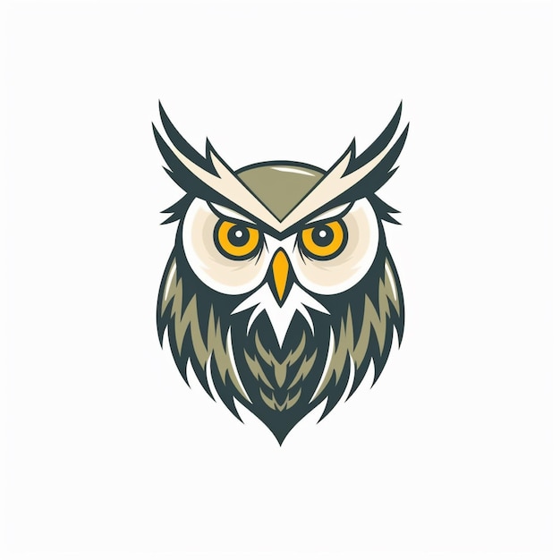 vettore del logo color owl piatto