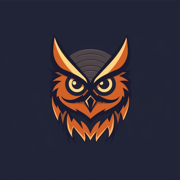 vettore del logo color owl piatto