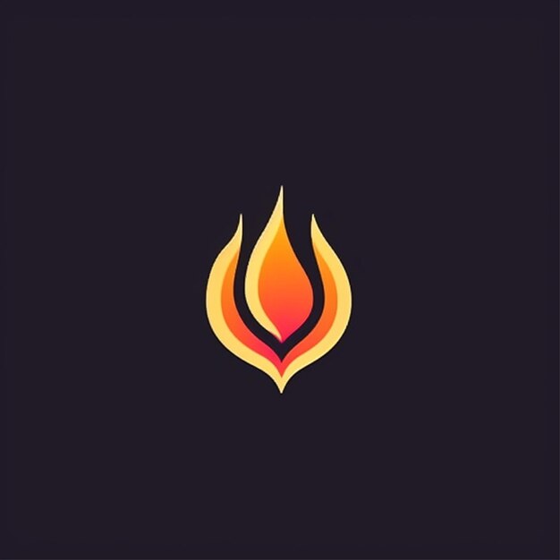 vettore del logo del fuoco a colori piatti