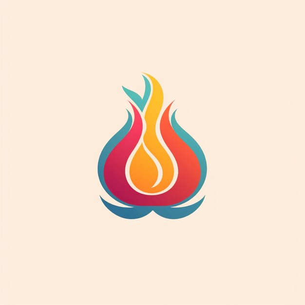 vettore del logo del fuoco a colori piatti