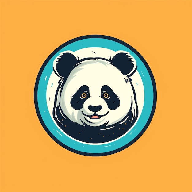 vettore del logo del panda a colori piatti