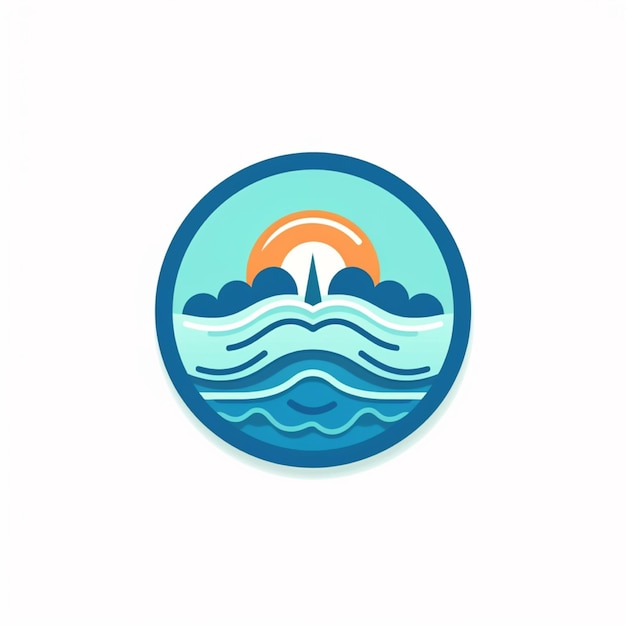 vettore del logo dell'acqua a colori piatti