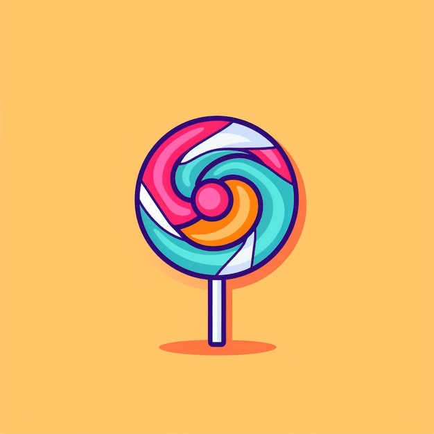 vettore del logo delle caramelle a colori piatti