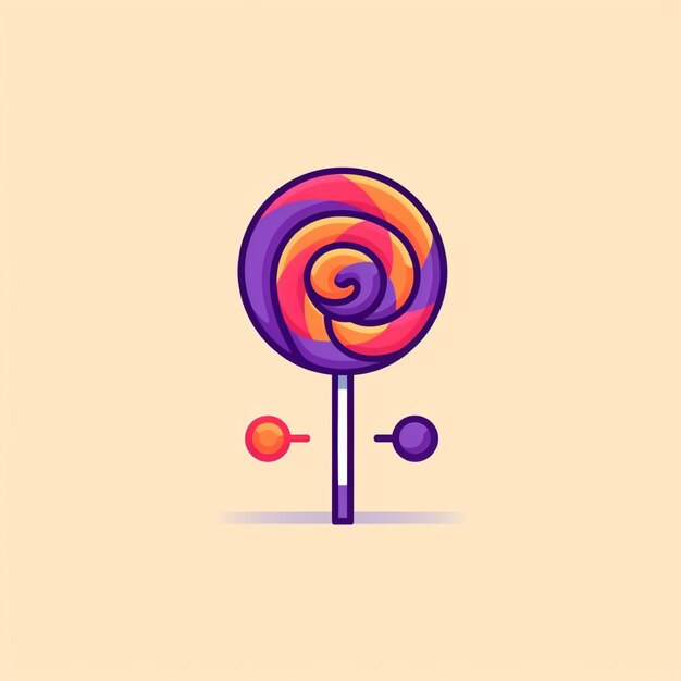 vettore del logo delle caramelle a colori piatti
